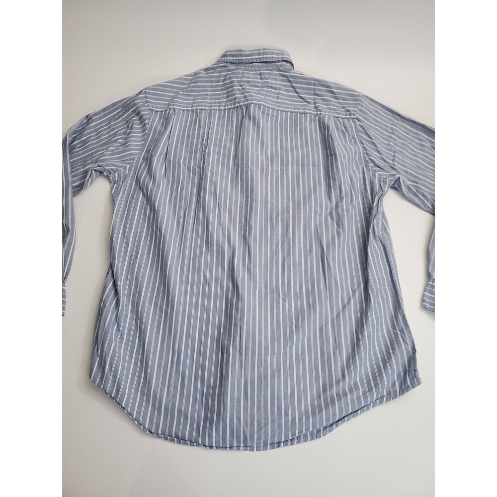 Tommy Hilfiger Men's Long Sleeve Striped Classic Fit Button Up Shirt, XL - Picture 10 of 10